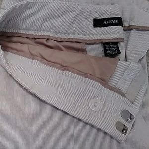 Alfani size 4 light cream pinstripe dress pants